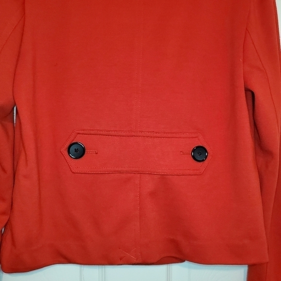 Robbi & Nikki Cropped Lea Coat Style Jacket Bright Red Size S - Picture 7 of 10